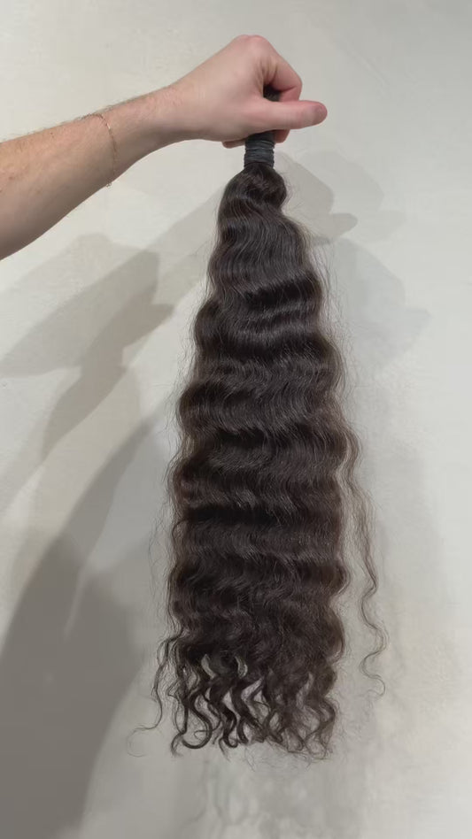 25" Virgin Slavic Ponytail Bundle #019