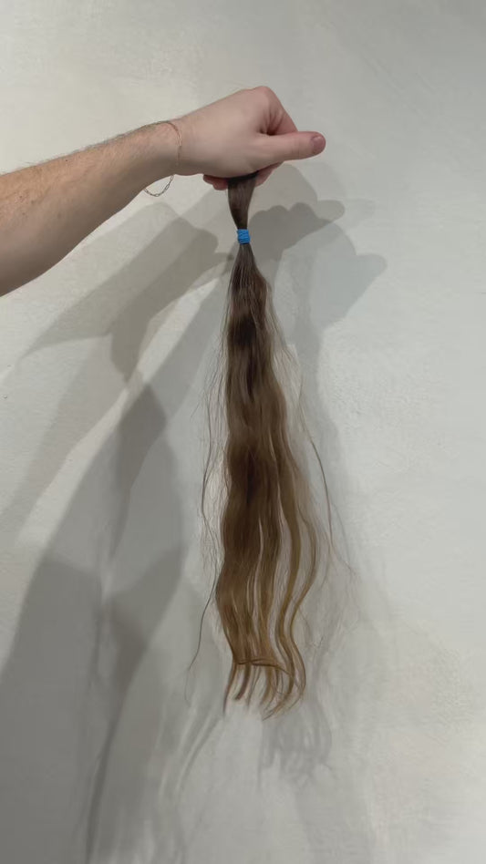 19" Virgin Slavic Ponytail Bundle #010