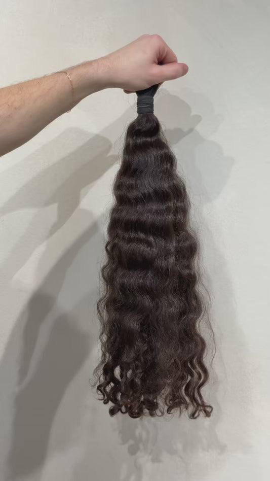 24" Virgin Slavic Ponytail Bundle #020