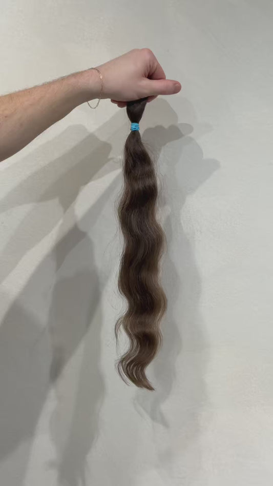 19" Virgin Slavic Ponytail Bundle #017