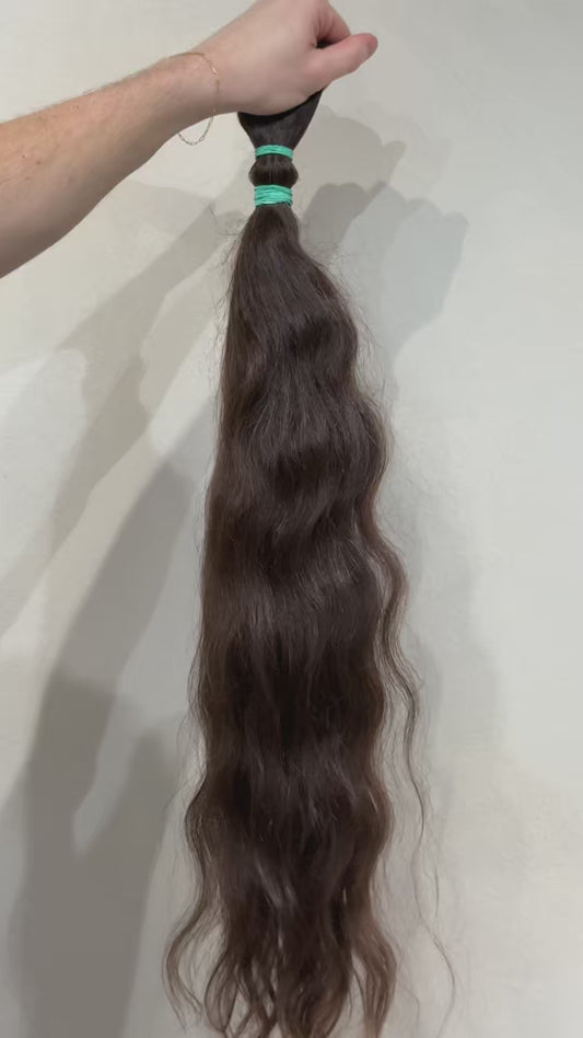 28" Virgin Slavic Ponytail Bundle #016