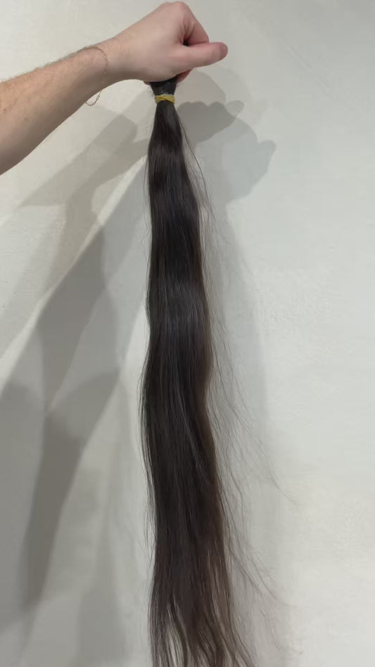 27" Virgin Slavic Ponytail Bundle #011