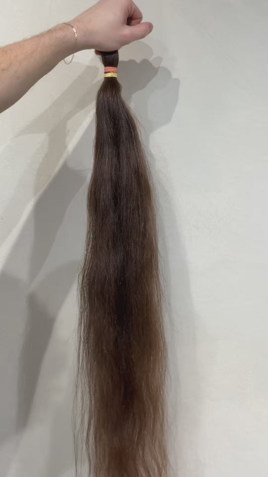 31" Virgin Slavic Ponytail Bundle #018